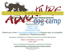 Tablet Screenshot of adventuredogcamp.com